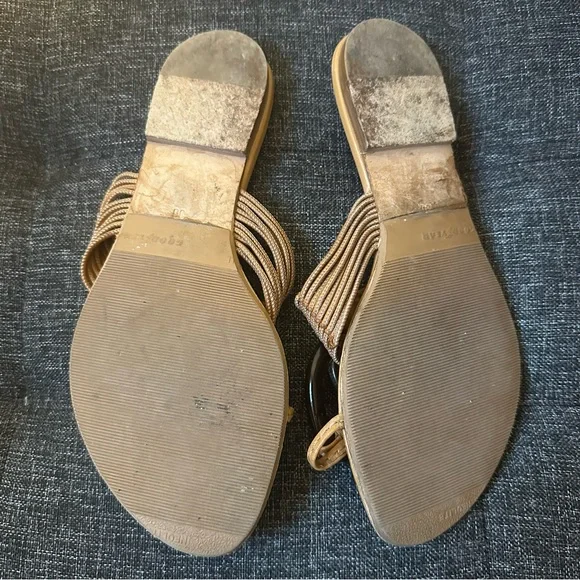 Dior Tan Sandals with Black Embellishments - Picture 4 of 6